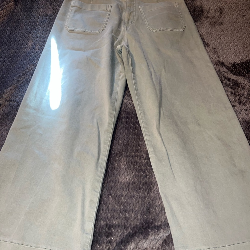 LC Lauren Conrad Light Sage Green Wide Leg Capris